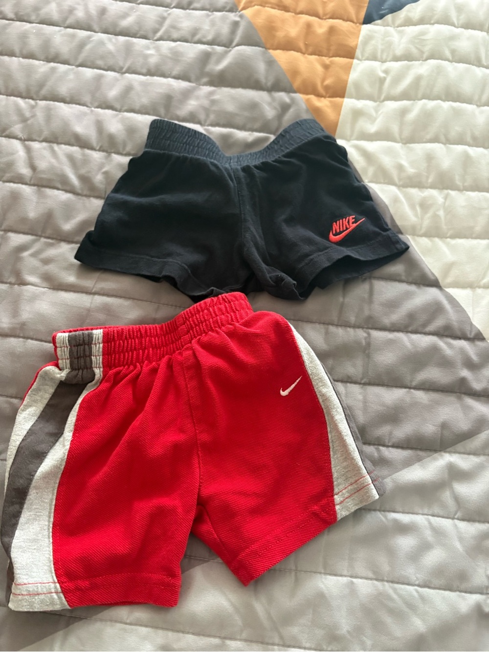 Nike Kids Black and Red Athletic Shorts